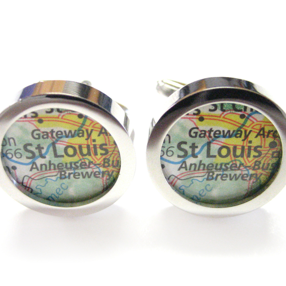 St. Louis Missouri Map Cufflinks